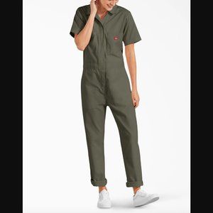 Dickies Women's Flex Short-Sleeve Coverall Moss Green Sz. L